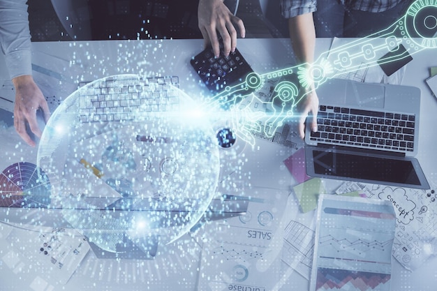 AI machine learning technology icon for digital transformation services in Thailand